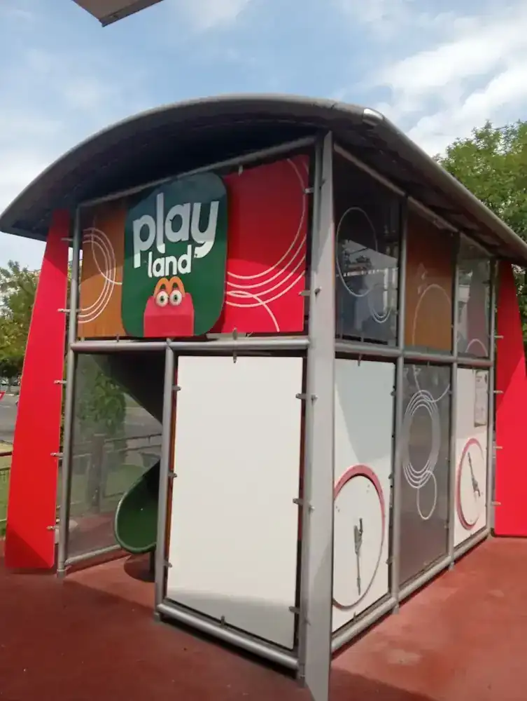 Playland at the far end of the terrace